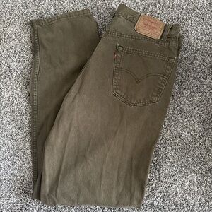 Levi's vintage 550 Men's Olive-Tone relaxed fit Jeans